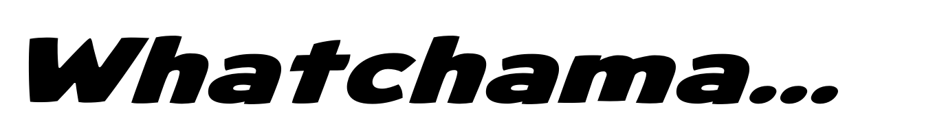 Whatchamacallit Expanded Bold Italic